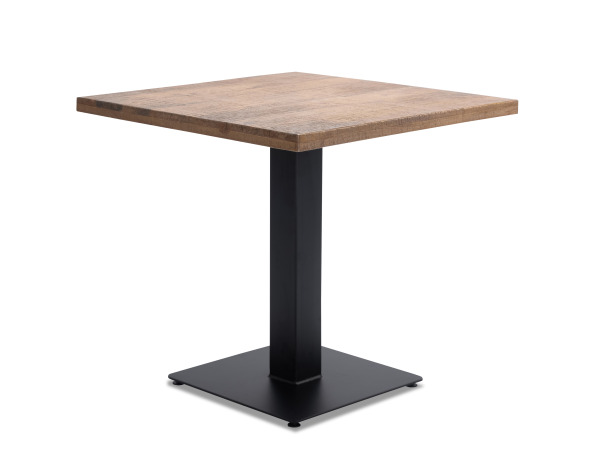 Eettafel Horeca 80x80 vierkant hout (4 stuks) poot metaal