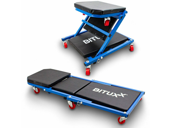 Verrijdbare garage ligbed / ligmat - 2 standen – kavel bij XL Auctions