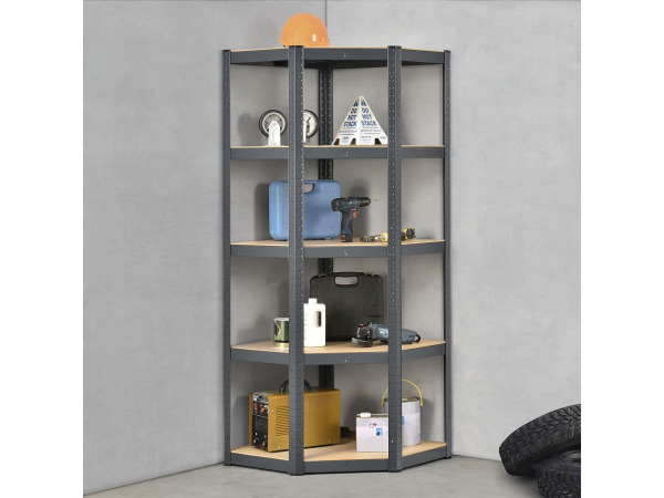 Stellingkast / Magazijnrek - Corner - 180 x 70 cm - Grijs – foto 3 – kavel bij XL Auctions