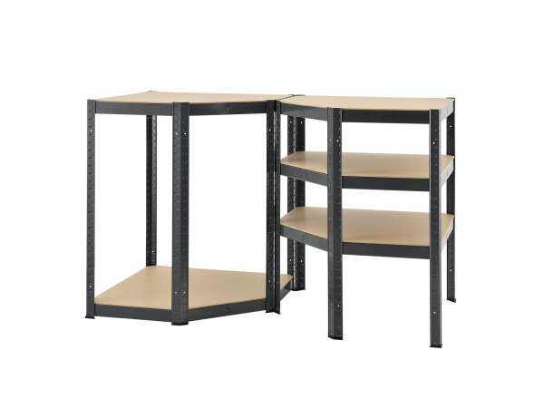 Stellingkast / Magazijnrek - Corner - 180 x 70 cm - Grijs – foto 4 – kavel bij XL Auctions