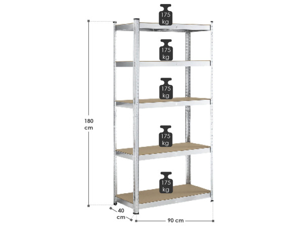 2 stuks Magazijnstelling - Basic - 180 x 90 x 40 cm – foto 2 – kavel bij XL Auctions
