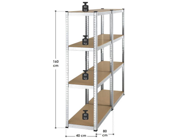 2 stuks Magazijnstelling - Easy - 160 x 80 x 40 cm – foto 2 – kavel bij XL Auctions