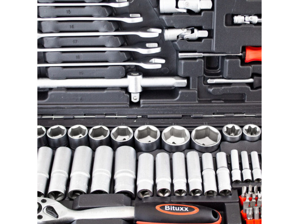 Doppen- en bitset - Incl. ratels / steeksleutels - 215-delig – foto 3 – kavel bij XL Auctions