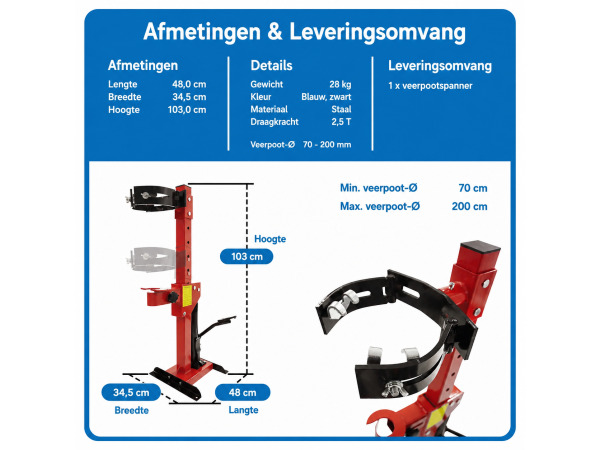 Hydraulische Veercompressor 2,5 Ton – Veerspanner – foto 2 – kavel bij XL Auctions