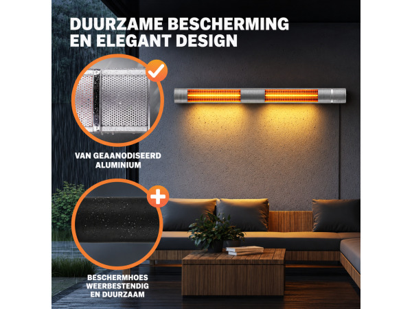 Elektrische terrasverwarmer MZH3000 - 3000 W - zwart – foto 5 – kavel bij XL Auctions