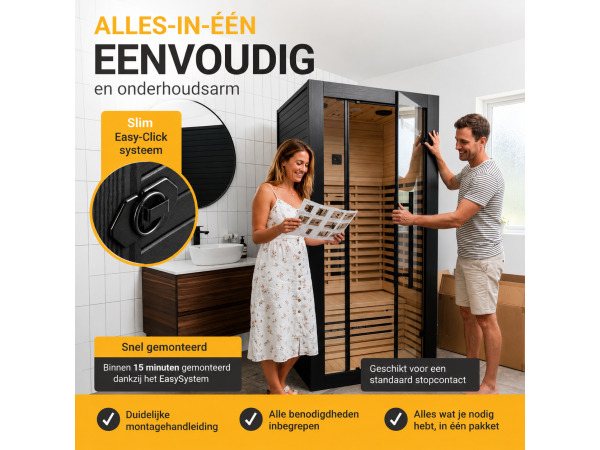 Infraroodcabine Trondheim 90 zwart – foto 7 – kavel bij XL Auctions