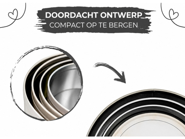 Set Koektrommels / Set voorraadblikken 4-Delig – Wit – foto 5 – kavel bij XL Auctions