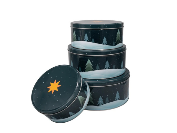 Set Koektrommels - Set voorraadblikken 4-delig – Grijs – kavel bij XL Auctions