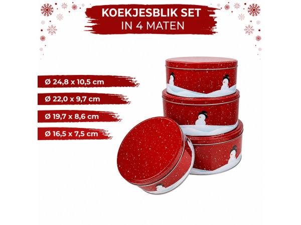 Set Koektrommels - Set voorraadblikken 4-delig – Kerst – foto 6 – kavel bij XL Auctions