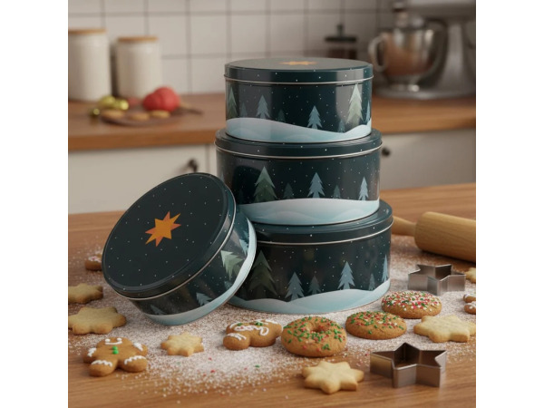 Set Koektrommels - Set voorraadblikken 4-delig – Grijs – foto 4 – kavel bij XL Auctions