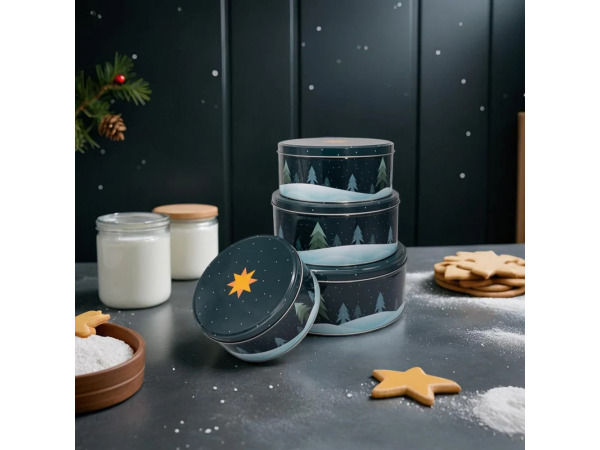 Set Koektrommels - Set voorraadblikken 4-delig – Grijs – foto 5 – kavel bij XL Auctions