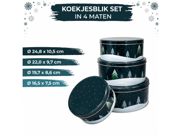 Set Koektrommels - Set voorraadblikken 4-delig – Grijs – foto 7 – kavel bij XL Auctions
