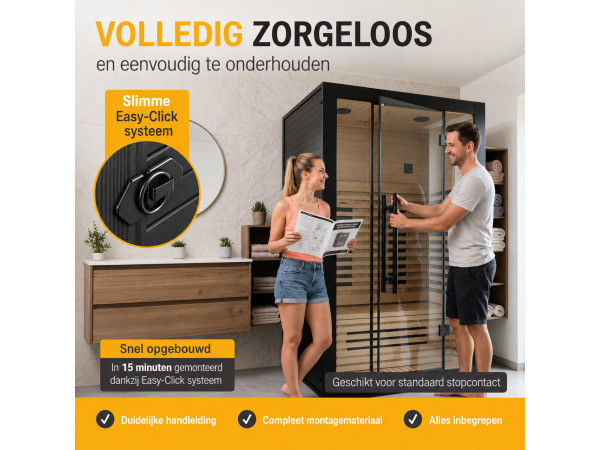 Infraroodcabine Trondheim 120 - 2 Personen - Dual Infrarood – foto 5 – kavel bij XL Auctions