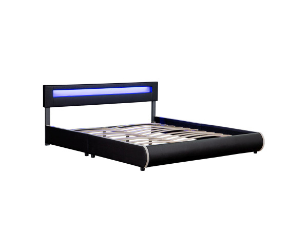 Gestoffeerd Bed Sevilla - 180 x 200 cm - Zwart – foto 2 – kavel bij XL Auctions