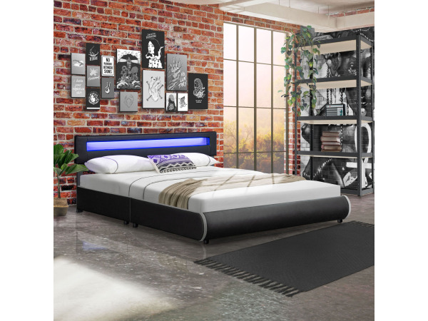 Gestoffeerd Bed Sevilla - 180 x 200 cm - Zwart – foto 3 – kavel bij XL Auctions