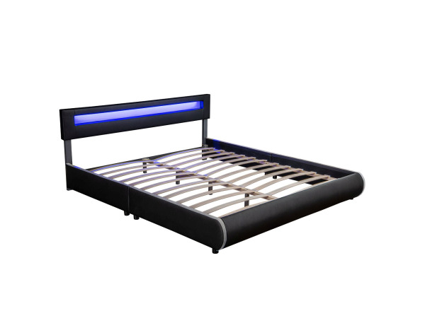 Gestoffeerd Bed Sevilla - 180 x 200 cm - Zwart – foto 4 – kavel bij XL Auctions