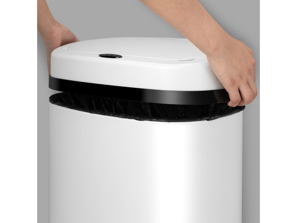Automatische Prullenbak - 50 Liter - Wit - Rechthoek – foto 6 – kavel bij XL Auctions