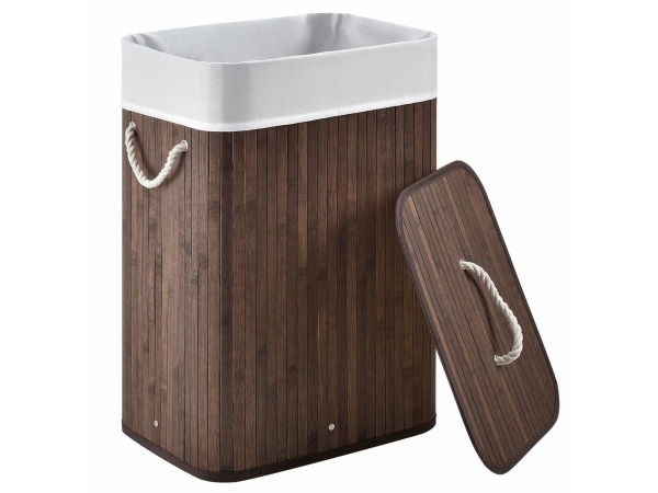 Bamboe Wasmand Curly - 72 L - Bruin - Uitneembare Waszak – foto 3 – kavel bij XL Auctions