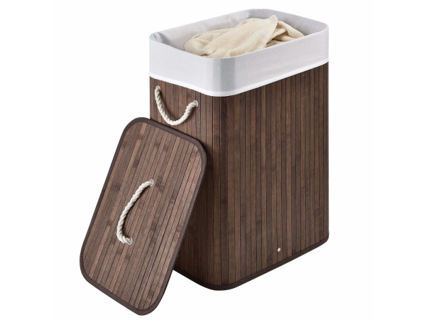 Bamboe Wasmand Curly - 72 L - Bruin - Uitneembare Waszak – foto 5 – kavel bij XL Auctions
