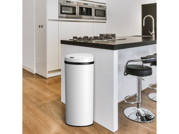 Automatische Prullenbak - 50 Liter - Wit - Rond – foto 3 – kavel bij XL Auctions