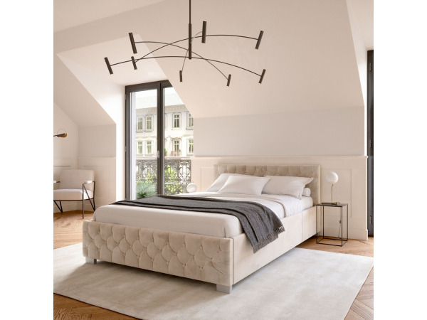 Gestoffeerd Bed Nizza - 120 x 200 cm - LED verl. & lade – foto 2 – kavel bij XL Auctions