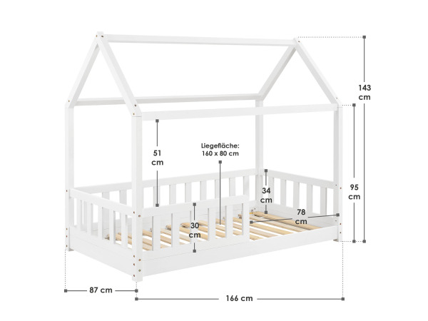Kinderbed Marli - 80 x 160 cm - Wit – foto 6 – kavel bij XL Auctions