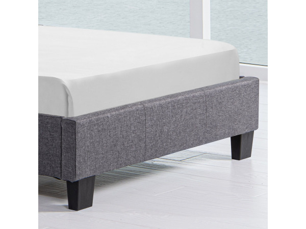 Gestoffeerd Bed Verona - 90 x 200 cm - Grijs – foto 7 – kavel bij XL Auctions