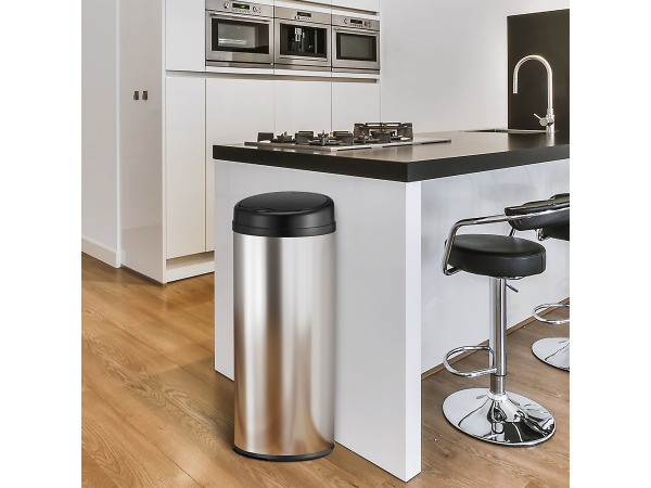 Automatische Prullenbak - 50 Liter - Zilver - Rond – foto 10 – kavel bij XL Auctions