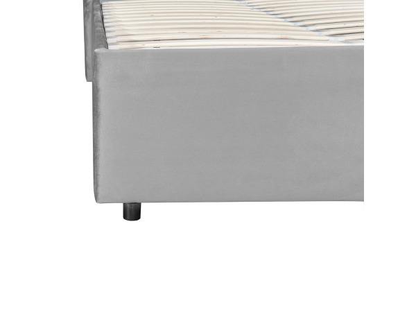 Gestoffeerd bed Savona - 200 x 120 cm - Lichtgrijs – foto 3 – kavel bij XL Auctions