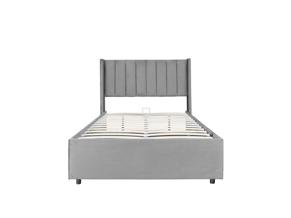 Gestoffeerd bed Savona - 200 x 120 cm - Lichtgrijs – foto 8 – kavel bij XL Auctions