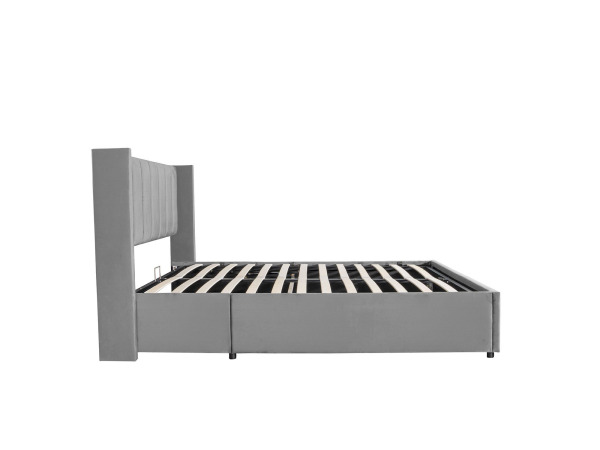 Gestoffeerd bed Savona - 200 x 120 cm - Lichtgrijs – foto 9 – kavel bij XL Auctions