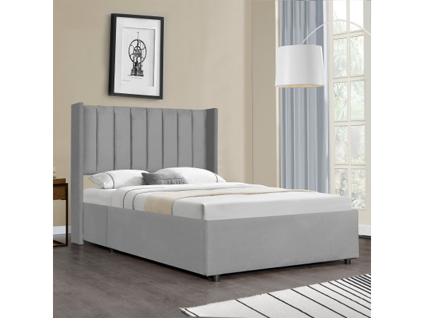 Gestoffeerd bed Savona - 200 x 120 cm - Lichtgrijs – foto 10 – kavel bij XL Auctions