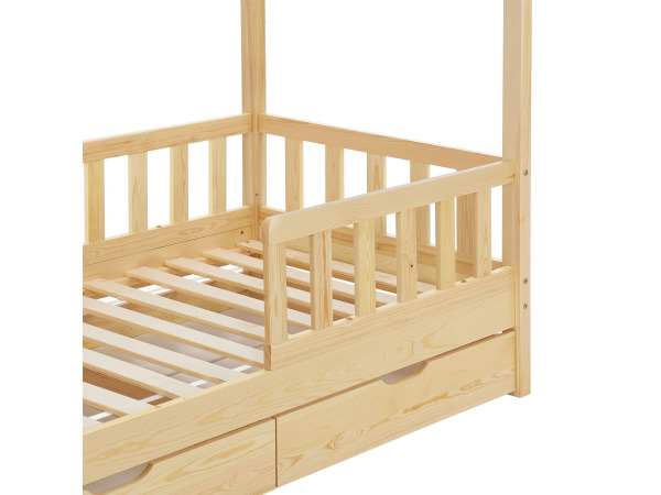 Kinderbed Marli - 80 x 160 cm - Houtkleur - Incl. bedlades – foto 6 – kavel bij XL Auctions