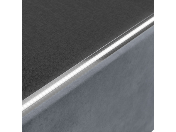 Gestoffeerd Bed Nizza - 140 x 200 cm - Grijs – foto 4 – kavel bij XL Auctions