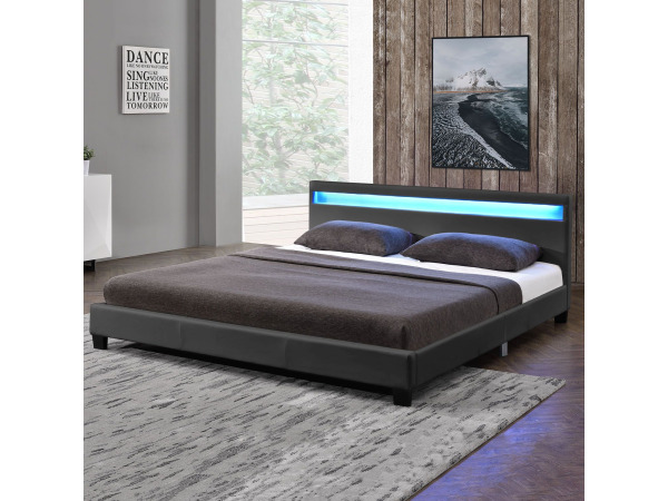 Gestoffeerd bed Paris - 140 x 200 cm - Donkergrijs – foto 10 – kavel bij XL Auctions