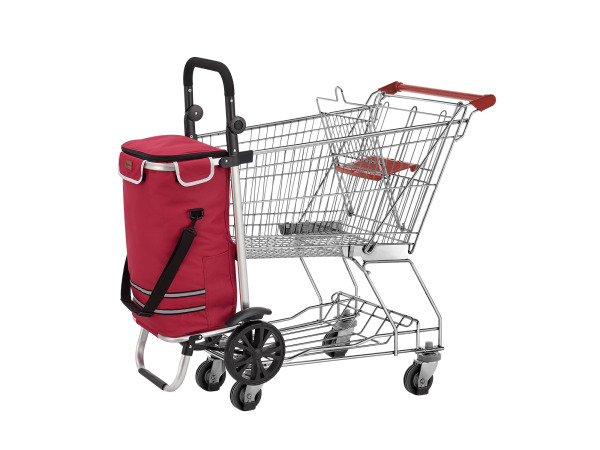 Boodschappentrolley 3in1 - 56L - Rood – foto 2 – kavel bij XL Auctions