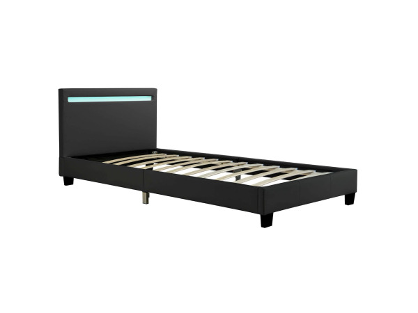 Gestoffeerd Bed Verona - 90 x 200 cm - Zwart – foto 3 – kavel bij XL Auctions
