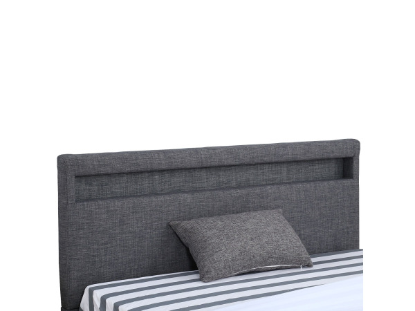 Gestoffeerd bed Verona - 120 x 200cm - Donkergrijs – foto 4 – kavel bij XL Auctions
