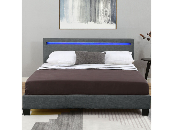 Gestoffeerd bed Verona - 120 x 200cm - Donkergrijs – foto 5 – kavel bij XL Auctions