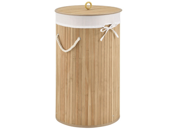 Bamboe Wasmand Curly - 55 liter - Naturelkleur - Incl. waszak – kavel bij XL Auctions