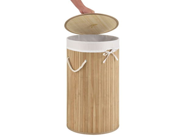 Bamboe Wasmand Curly - 55 liter - Naturelkleur - Incl. waszak – foto 9 – kavel bij XL Auctions