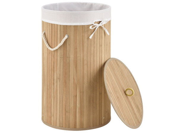 Bamboe Wasmand Curly - 55 liter - Naturelkleur - Incl. waszak – foto 10 – kavel bij XL Auctions