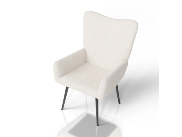 Oorfauteuil / Relaxfauteuil Odense - Beige - Bouclé Stof – kavel bij XL Auctions