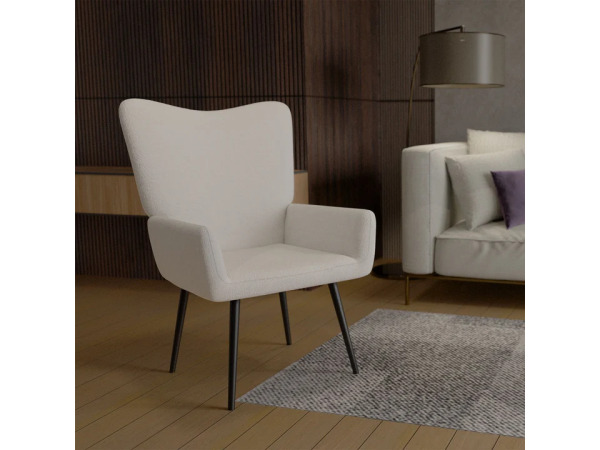 Oorfauteuil / Relaxfauteuil Odense - Beige - Bouclé Stof – foto 4 – kavel bij XL Auctions