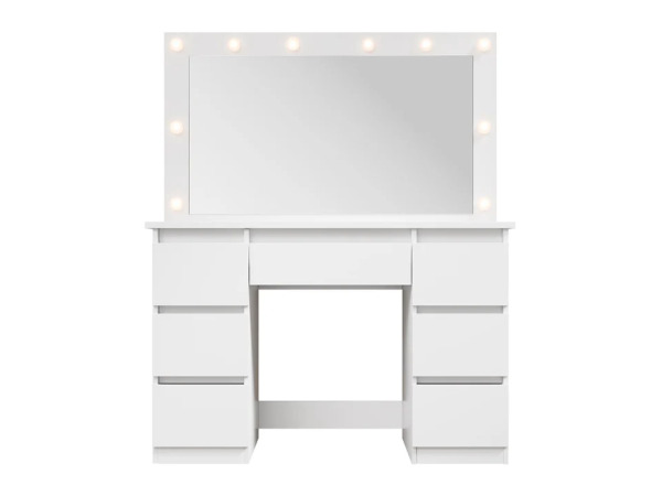Kaptafel / Schminktafel Lilia - Incl. LED en Lades - Wit – foto 4 – kavel bij XL Auctions