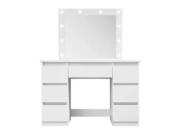 Kaptafel / Schminktafel Talea - Incl. Spiegel en LED - Wit – foto 4 – kavel bij XL Auctions