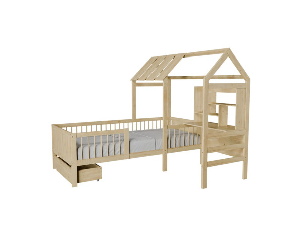 Kinderbed Yari - Incl. Tafel en Lade - Naturel – foto 4 – kavel bij XL Auctions
