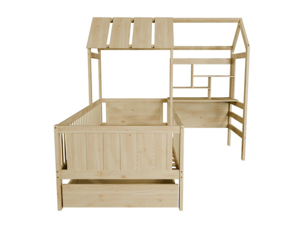 Kinderbed Yari - Incl. Tafel en Lade - Naturel – foto 5 – kavel bij XL Auctions