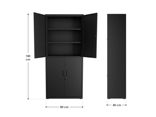Metalen Archiefkast / Kantoorkast - Incl. slot – foto 6 – kavel bij XL Auctions