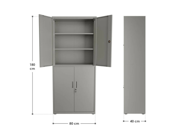 Metalen Archiefkast / Kantoorkast - Incl. slot – foto 7 – kavel bij XL Auctions